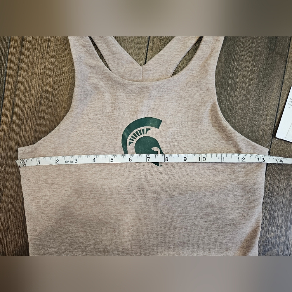 Beyond Yoga Michigan State Tan/Pink Crop Top - Picture 11 of 14